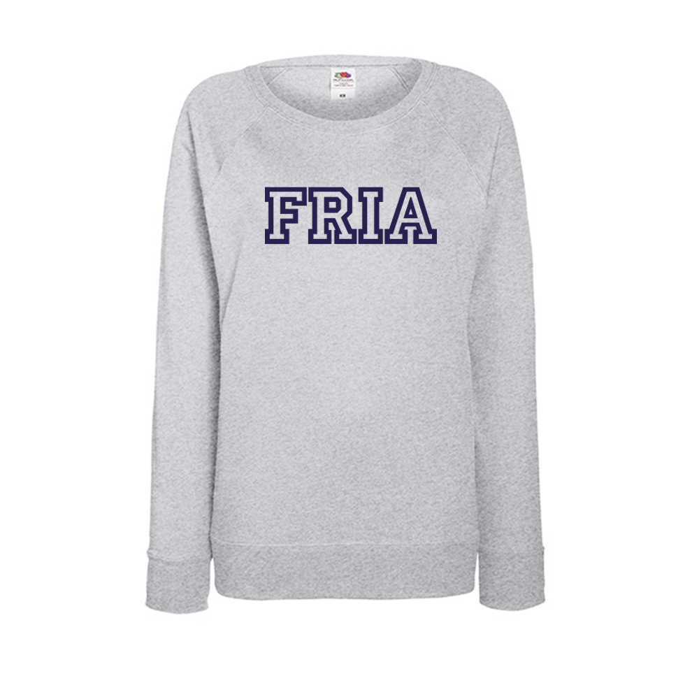 Ladies Lightweight Raglan Sweatshirt Heather Grey